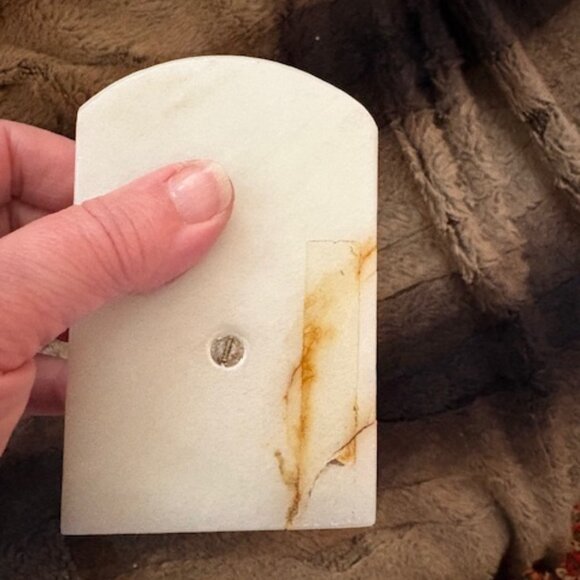 Vintage MCM Carved Alabaster Marble Onyx Stone Horse Knight Chess Bookend Accent - Picture 6 of 6